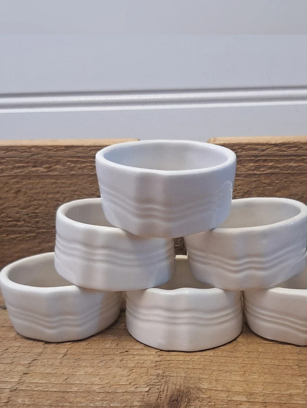 Ceramic Napkin Rings, Set Of 6